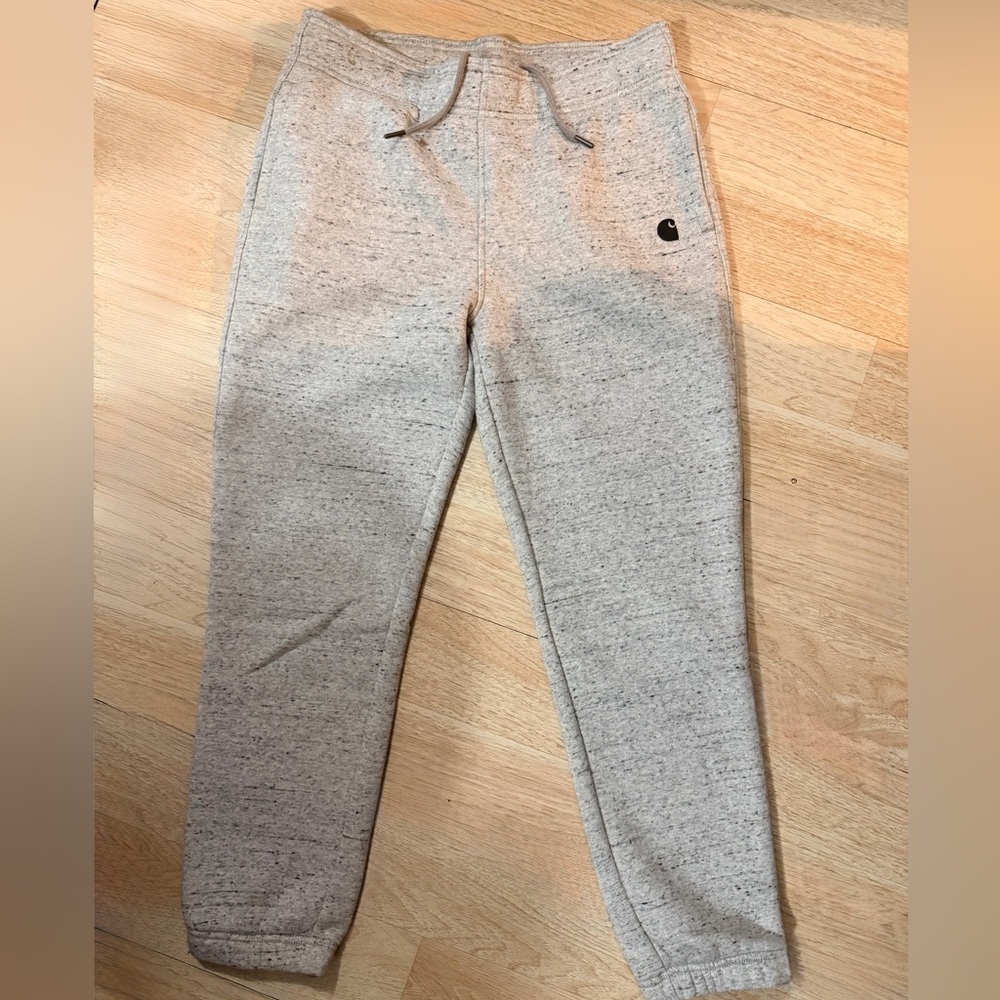 Carhartt Kids Light Heather Gray Joggers with Drawstring